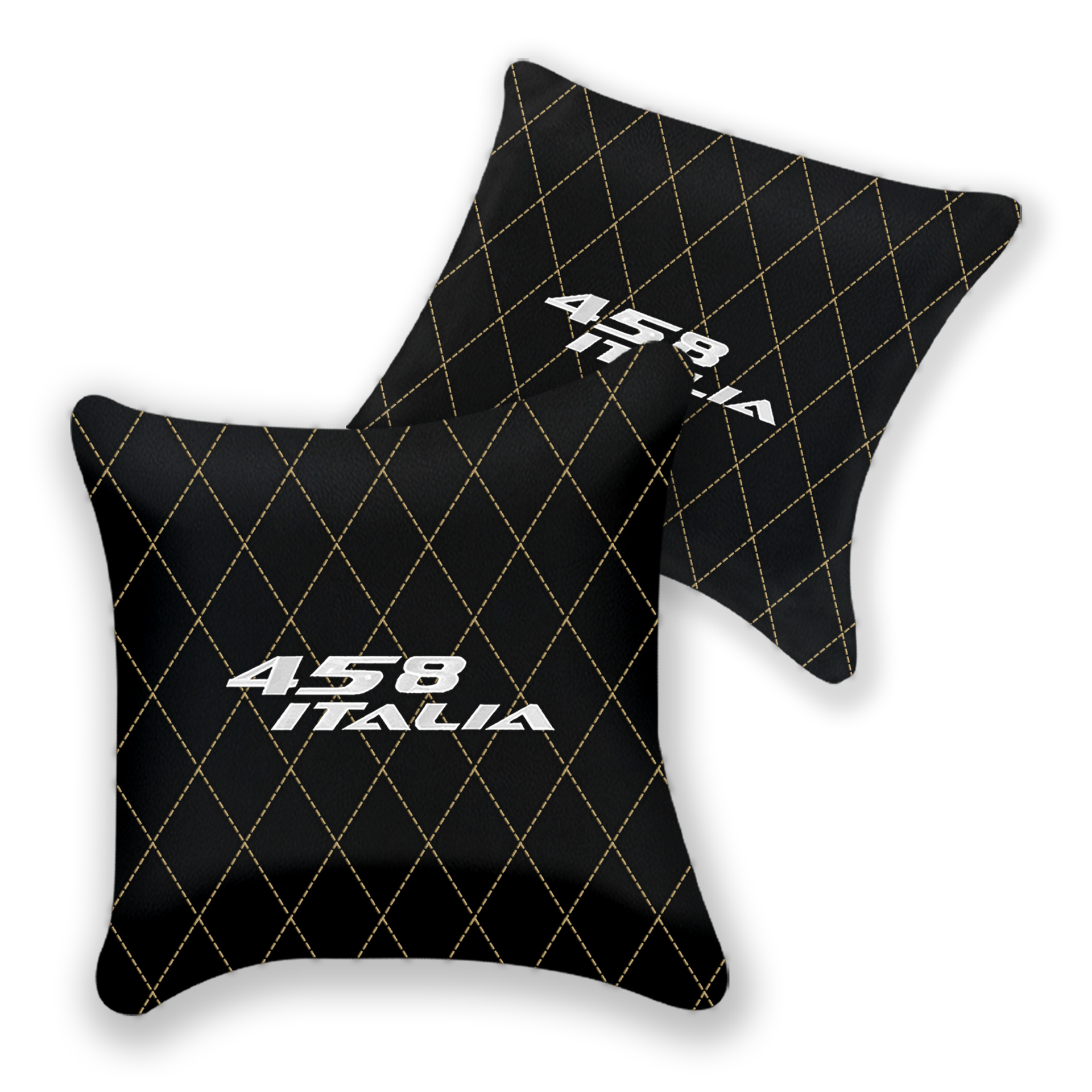 Custom Black Leather Pillows for Ferrari 458 Spider (2012-2015)