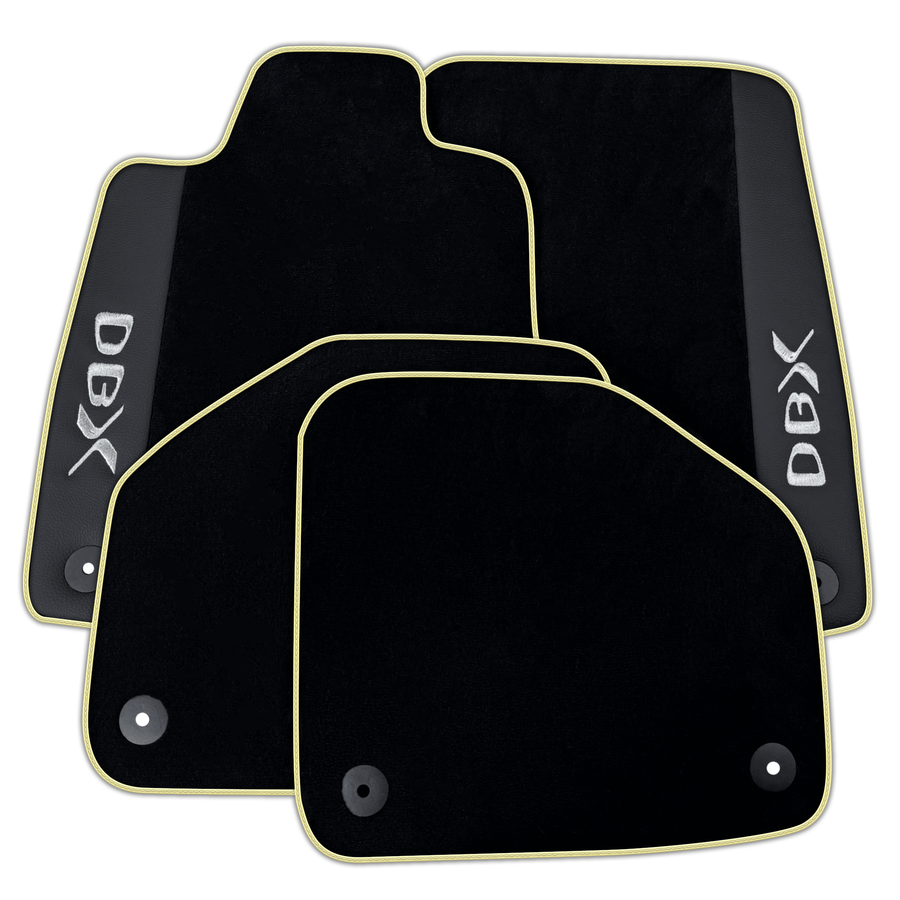 Black Floor Mats for Aston Martin DBX707 (2022-2026) SUV707 (2022-2026) SUV with Leather