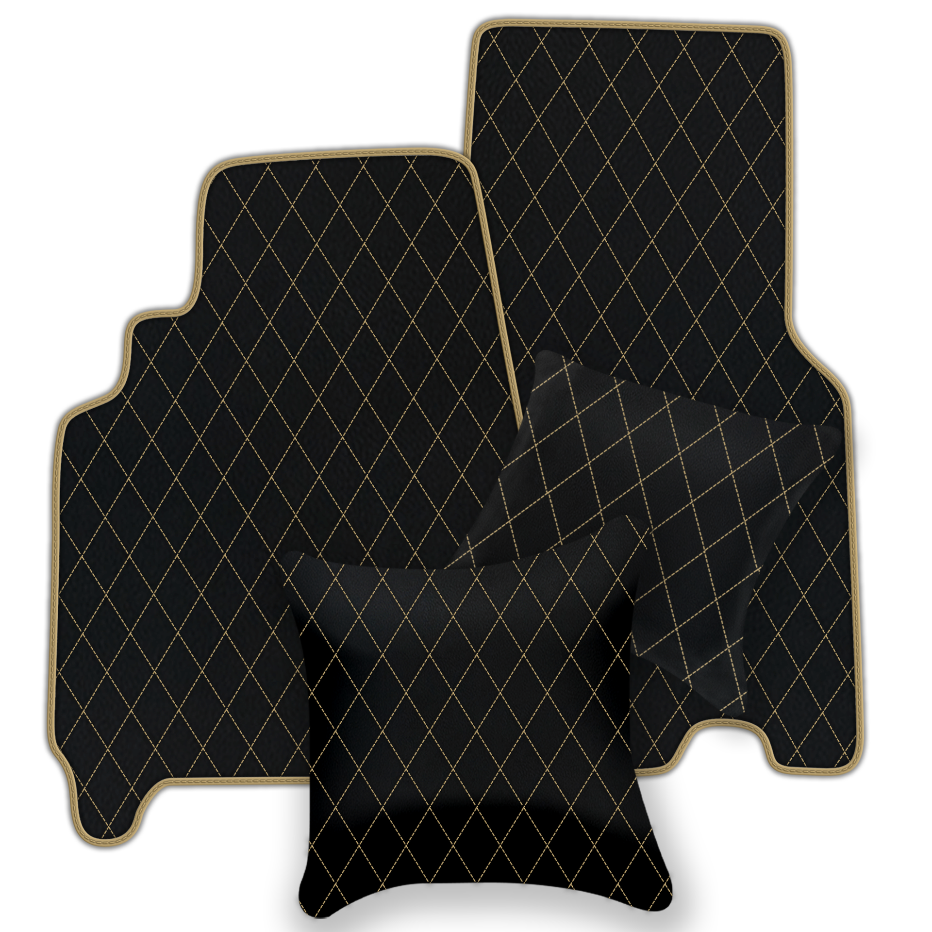 Customizable Floor Mats From Carpet With Leather for Ferrari 550 Maranello (1996-2002) - AutoWin