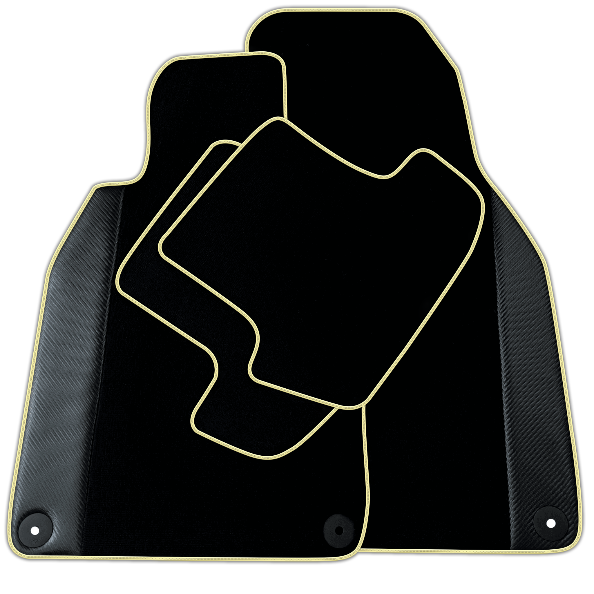 Black Floor Mats for Porsche 911 - 997 (2004-2012) with Carbon