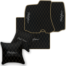 Custom Black Leather Floor Mats for Ferrari 812 Superfast (2018-2023)