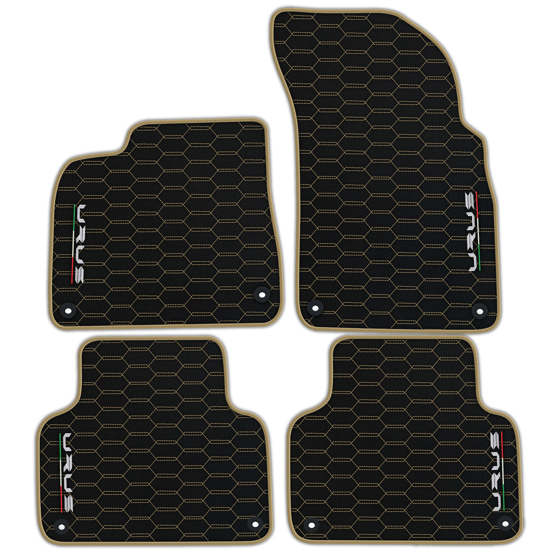 Floor Mats For Lamborghini Urus Black Tailored Yellow Edition - AutoWin.EU