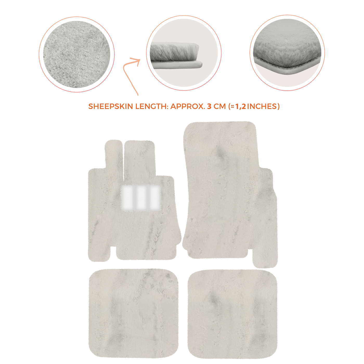 Premium Luxurious Sheepskin Floor Mats for Bentley Arnage (1998-2009)