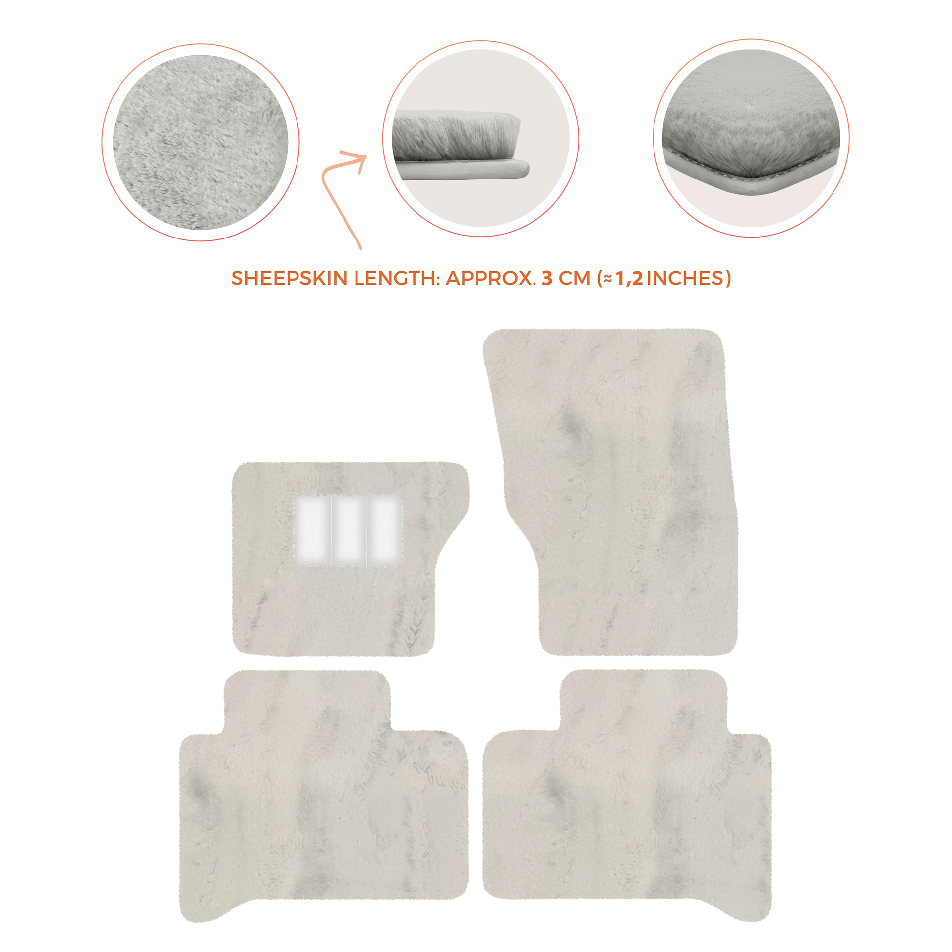 Luxury Sheepskin Floor Mats for Range Rover Velar (2017-2024)