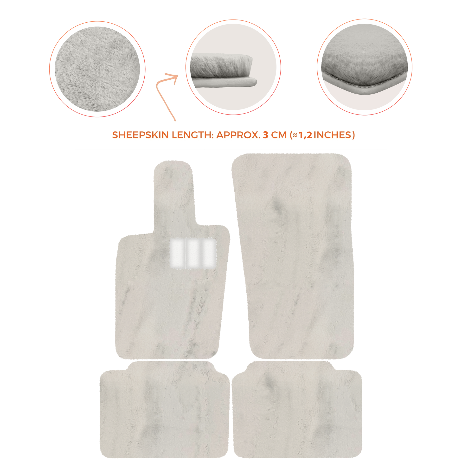 Luxury Sheepskin Floor Mats for Porsche Panamera (2017-2023)