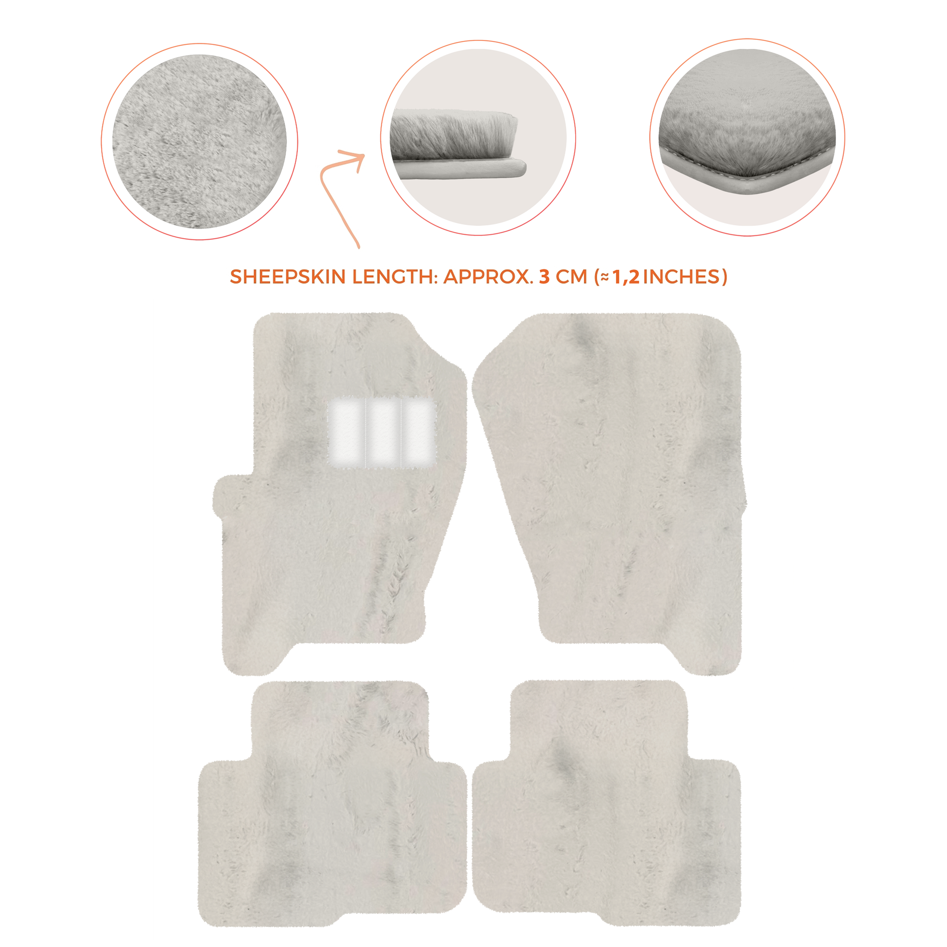 Premium Sheepskin Floor Mats for Land Rover Freelander (2007-2012)