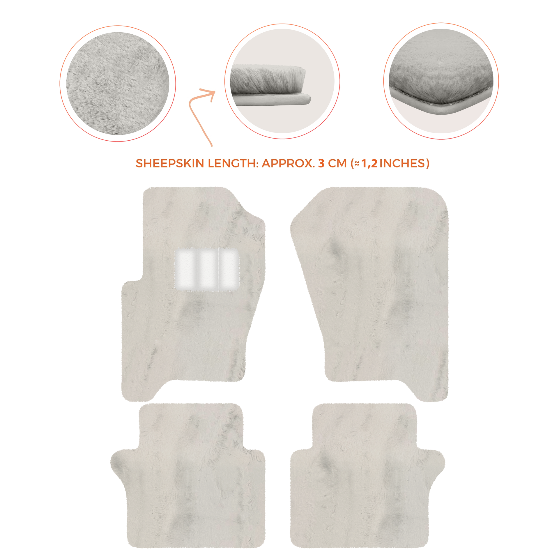 Luxury Sheepskin Floor Mats for Your Range Rover Sport 2005-2010