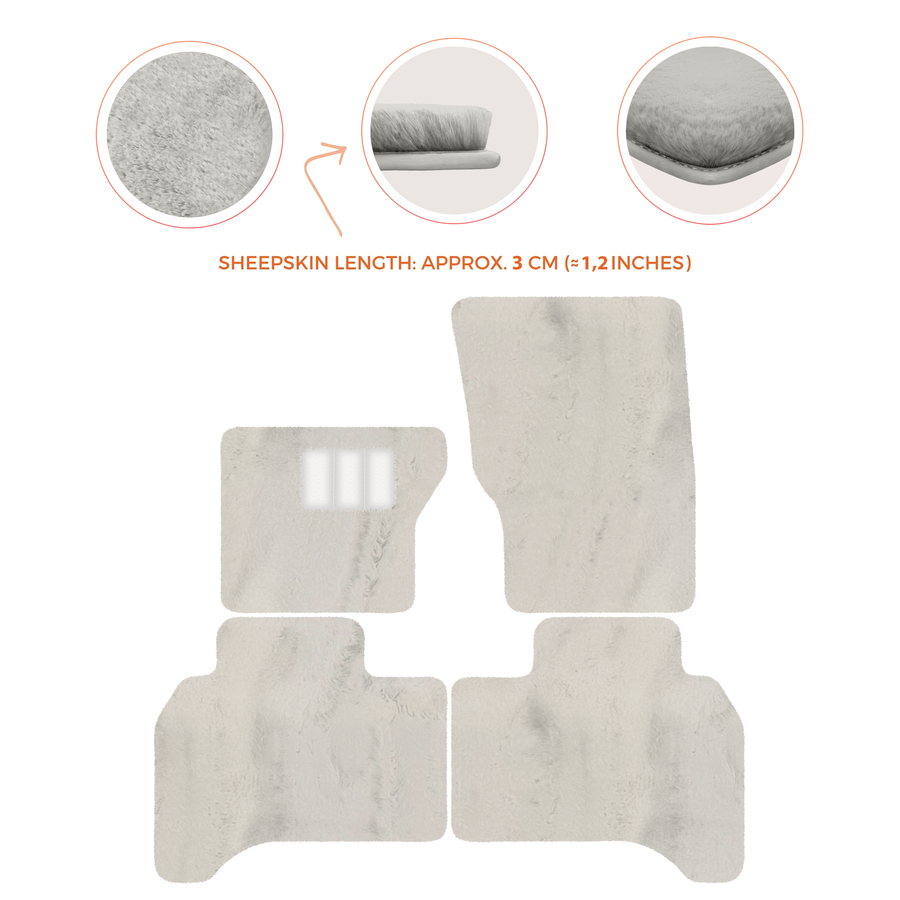 Premium Sheepskin Floor Mats for Range Rover Vehicles (2012-2022)
