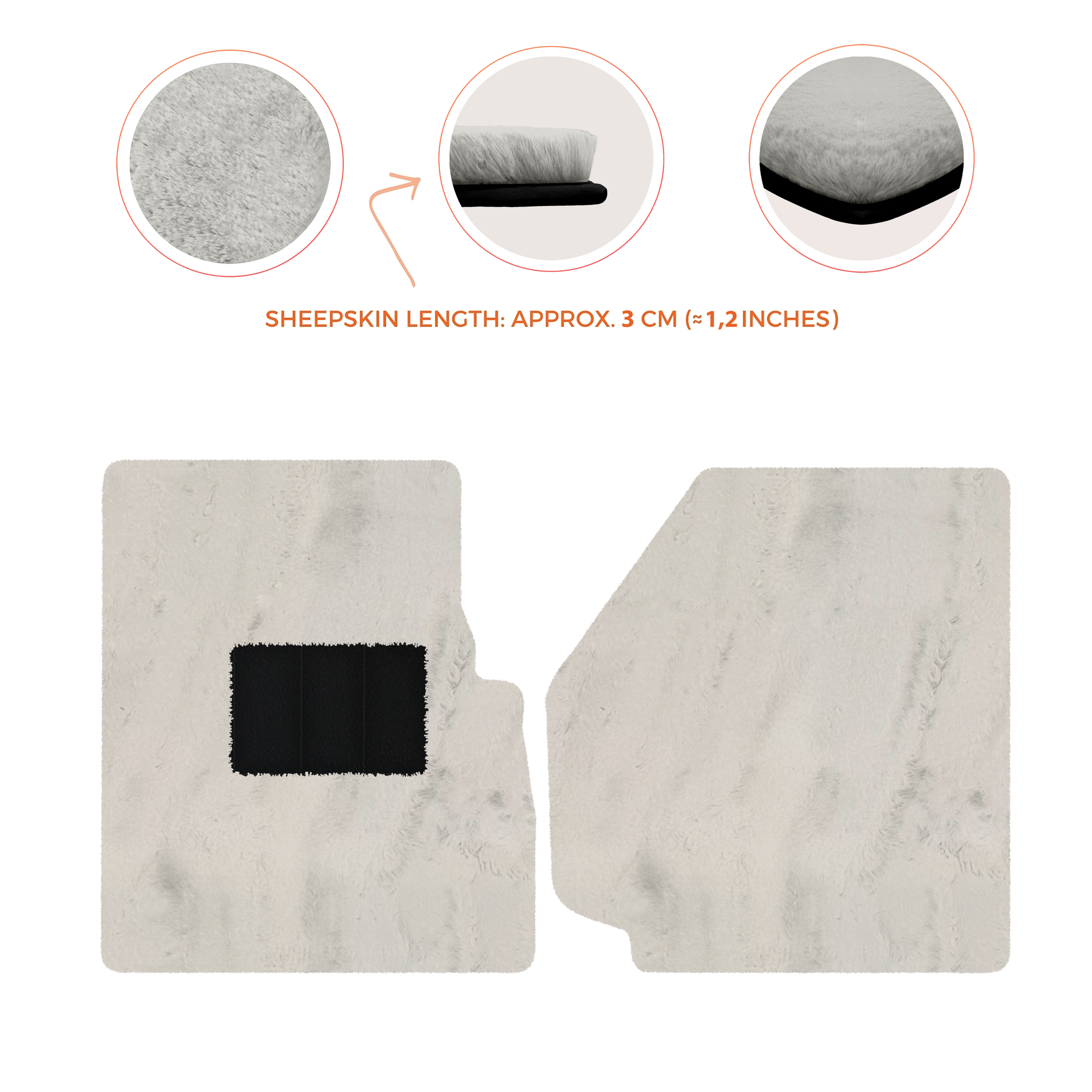 Premium Sheepskin Floor Mats for Land Rover Discovery (2004-2009)