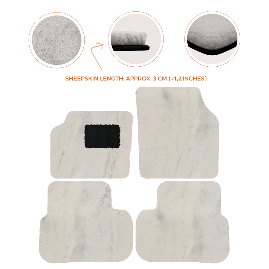 Luxury Sheepskin Floor Mats for Aston Martin V8 Coupe (1996-2000)