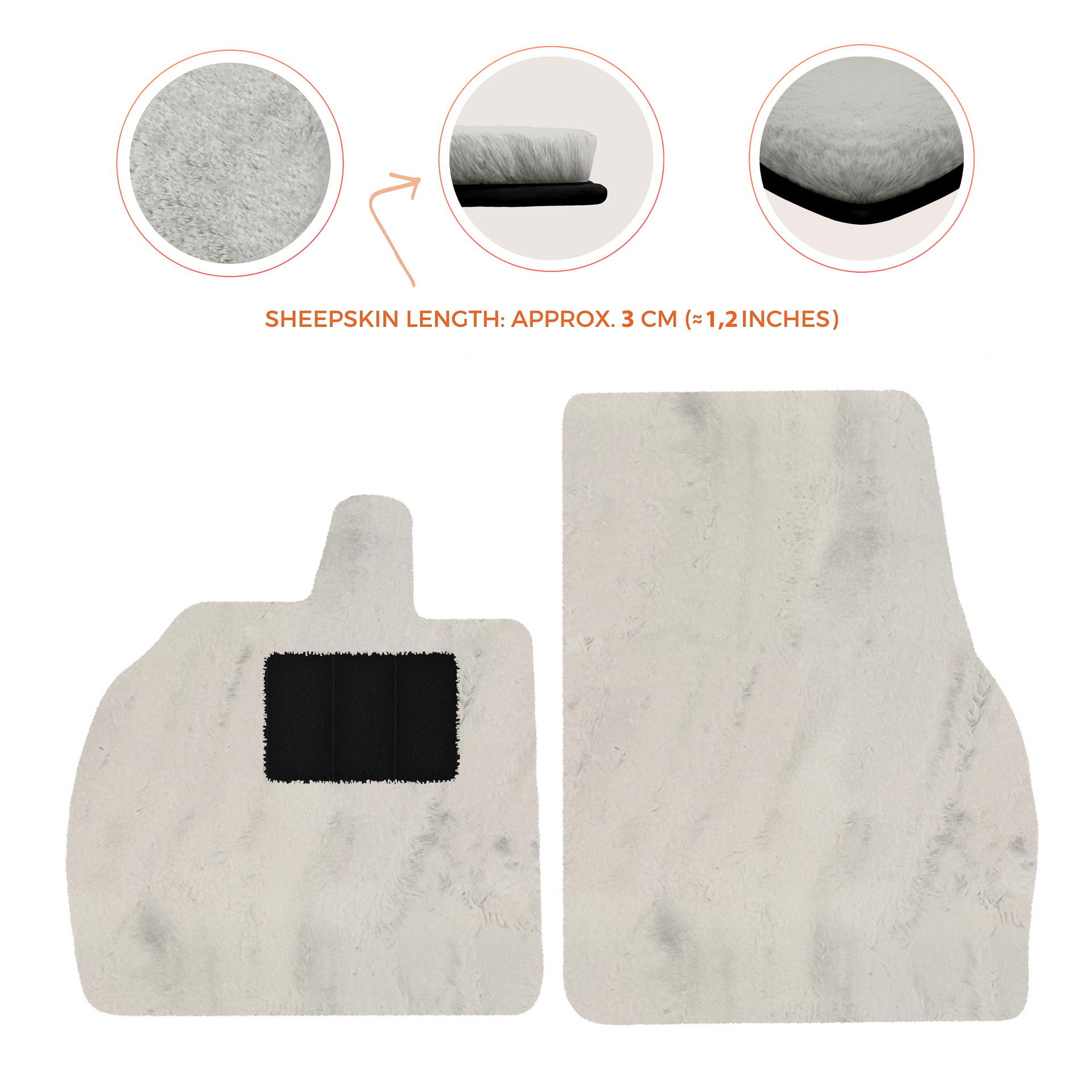 Luxury Sheepskin Floor Mats for Lamborghini Revuelto 2024-2025