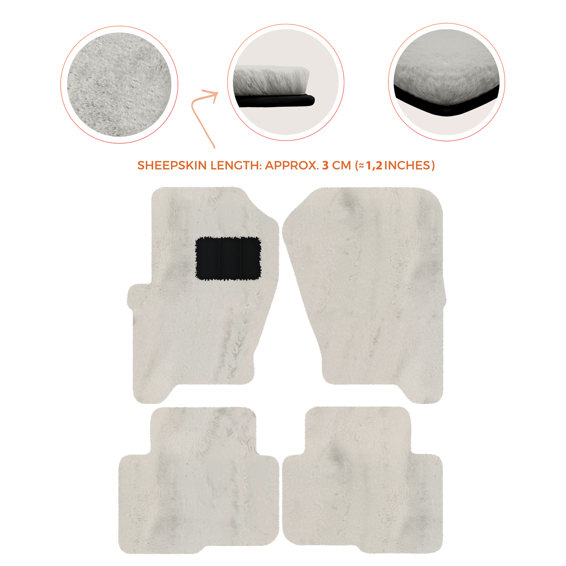 Premium Sheepskin Floor Mats for Land Rover Freelander (2007-2012)