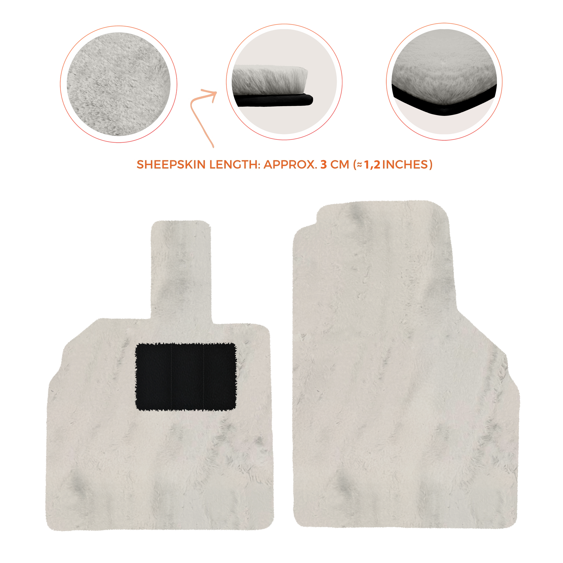 Luxury Sheepskin Floor Mats for Lamborghini Urus (2018-2026)