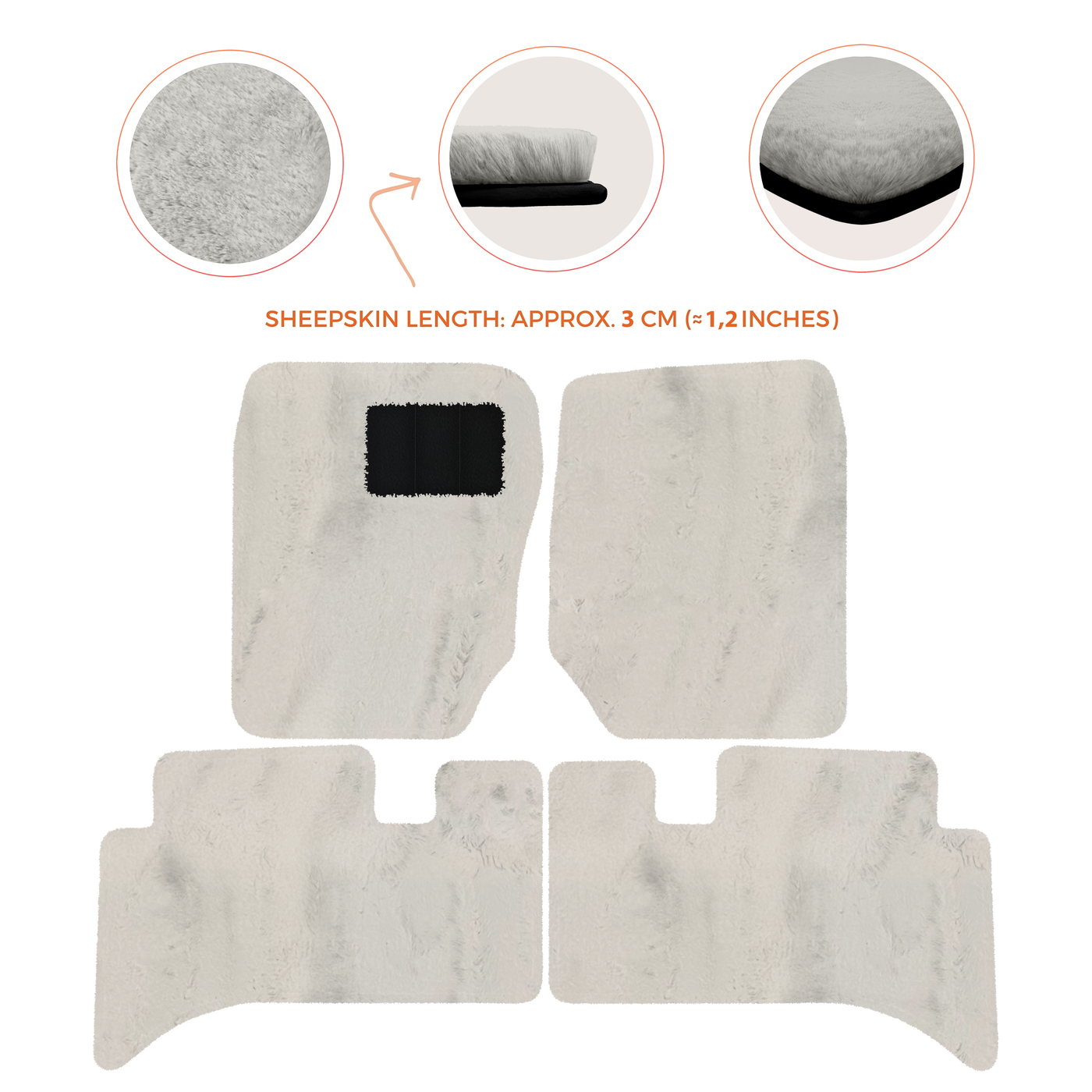 Premium Sheepskin Floor Mats for Range Rover Sport L460 (2022-2024)