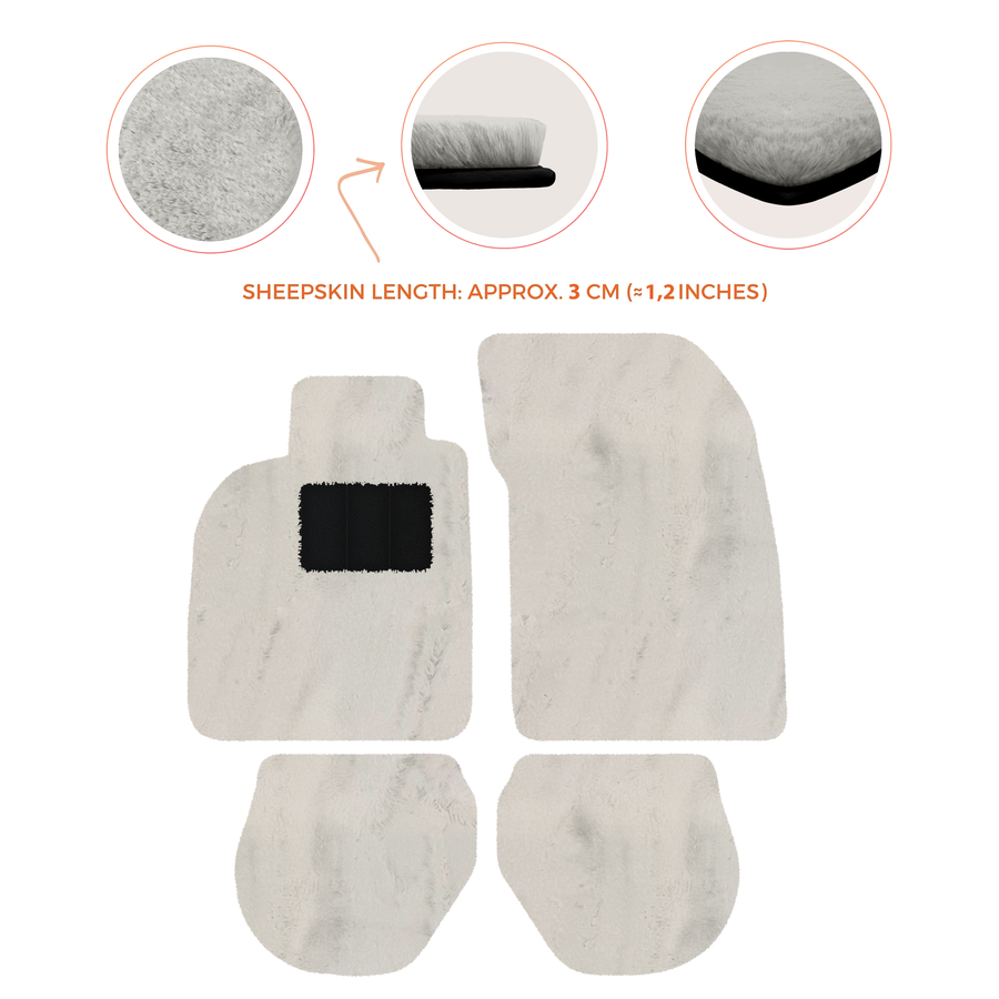 Alfombrillas de piel de oveja para Porsche 911-993 (1993-1998) - Longitud de piel de oveja, varias opciones de color