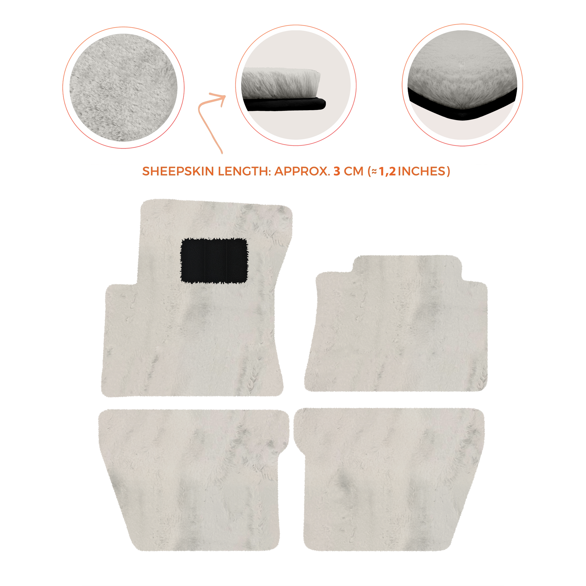 Premium Sheepskin Floor Mats for Bentley Flying Spur (2019-2023)