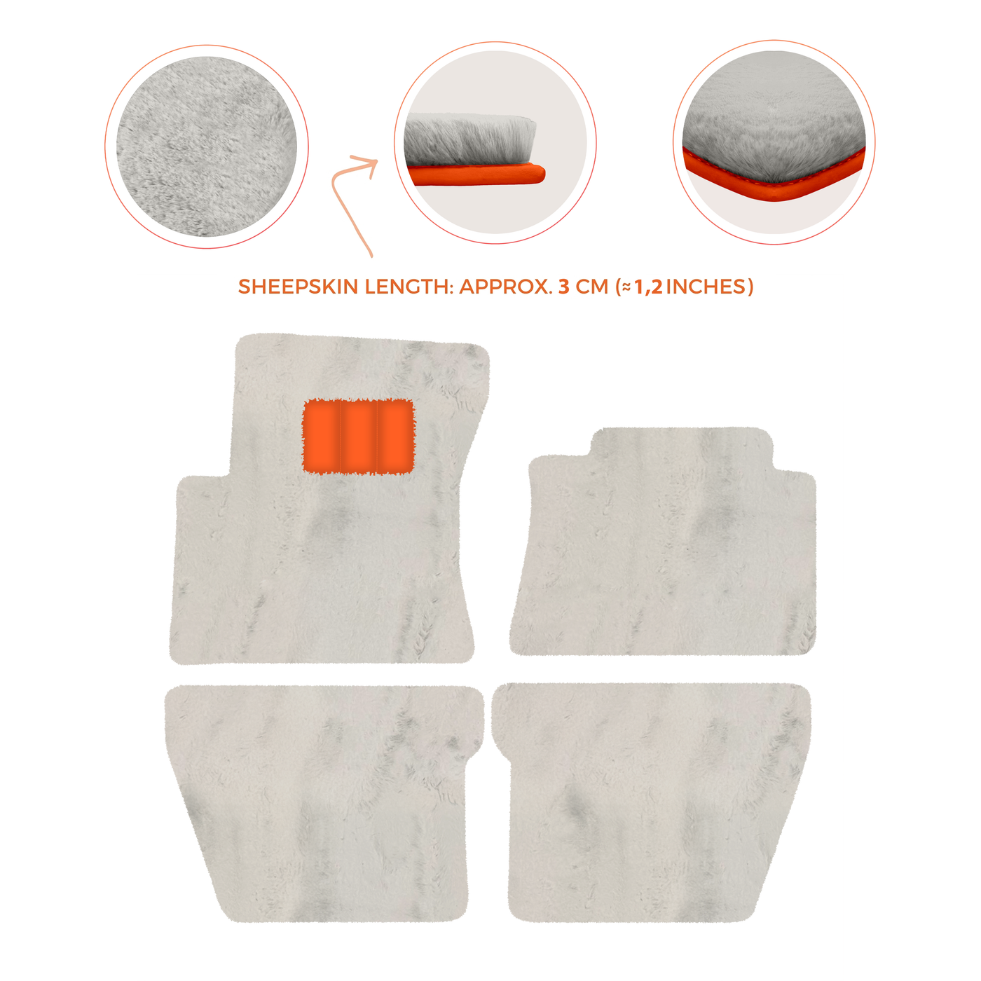 Premium Sheepskin Floor Mats for Bentley Flying Spur (2019-2023)