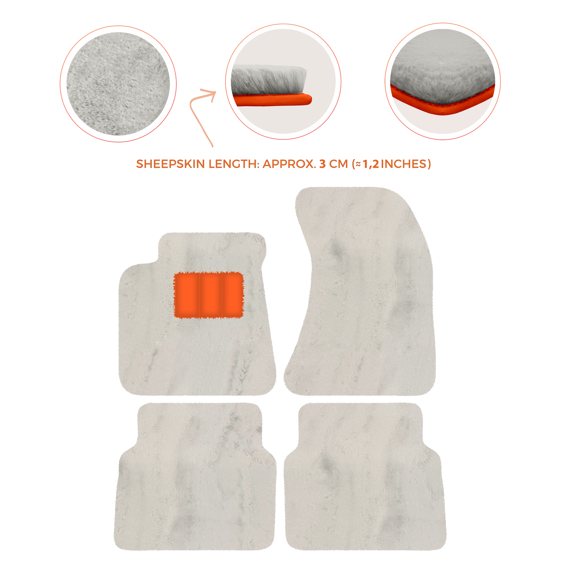 Luxury Sheepskin Floor Mats for Rolls-Royce Wraith (2013-2023)