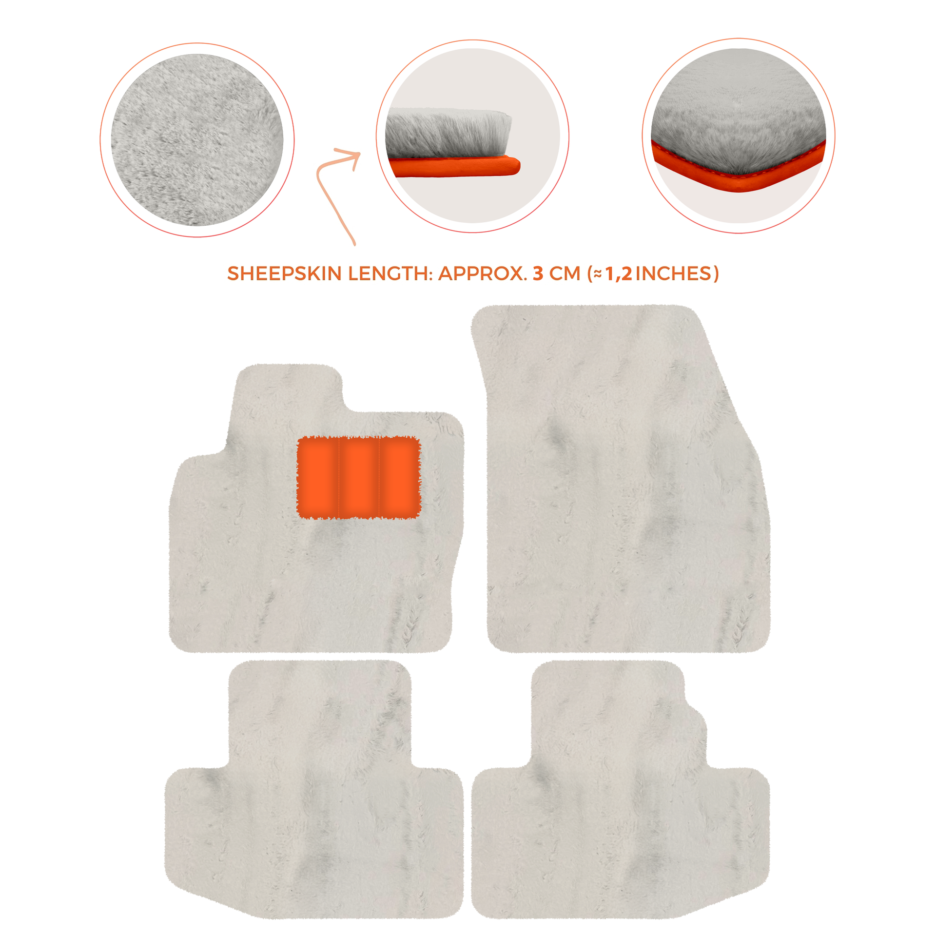 Luxury Sheepskin Floor Mats for Range Rover Sport L460 (2022-2024)