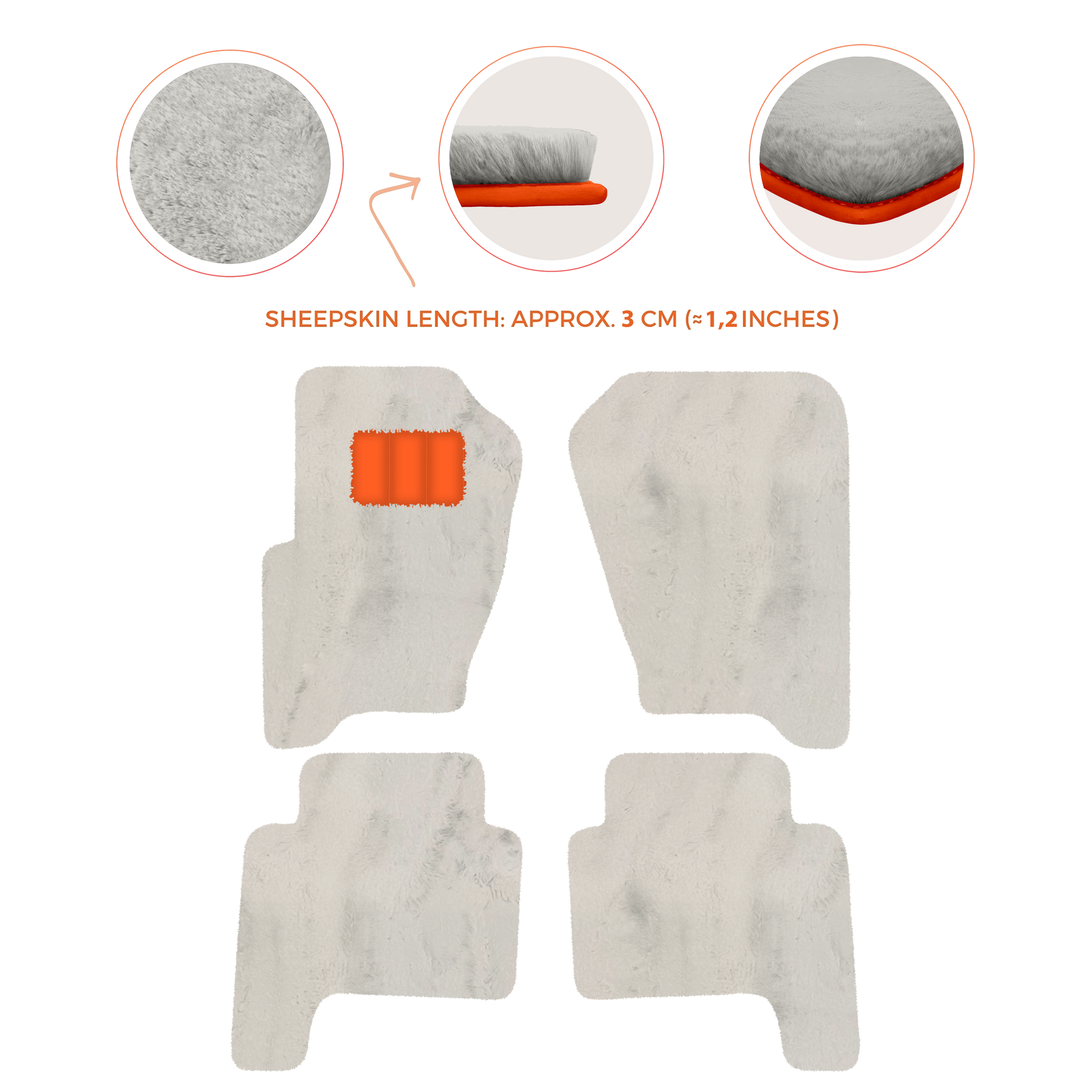 Luxury Sheepskin Floor Mats for Land Rover Discovery (2017-2026)