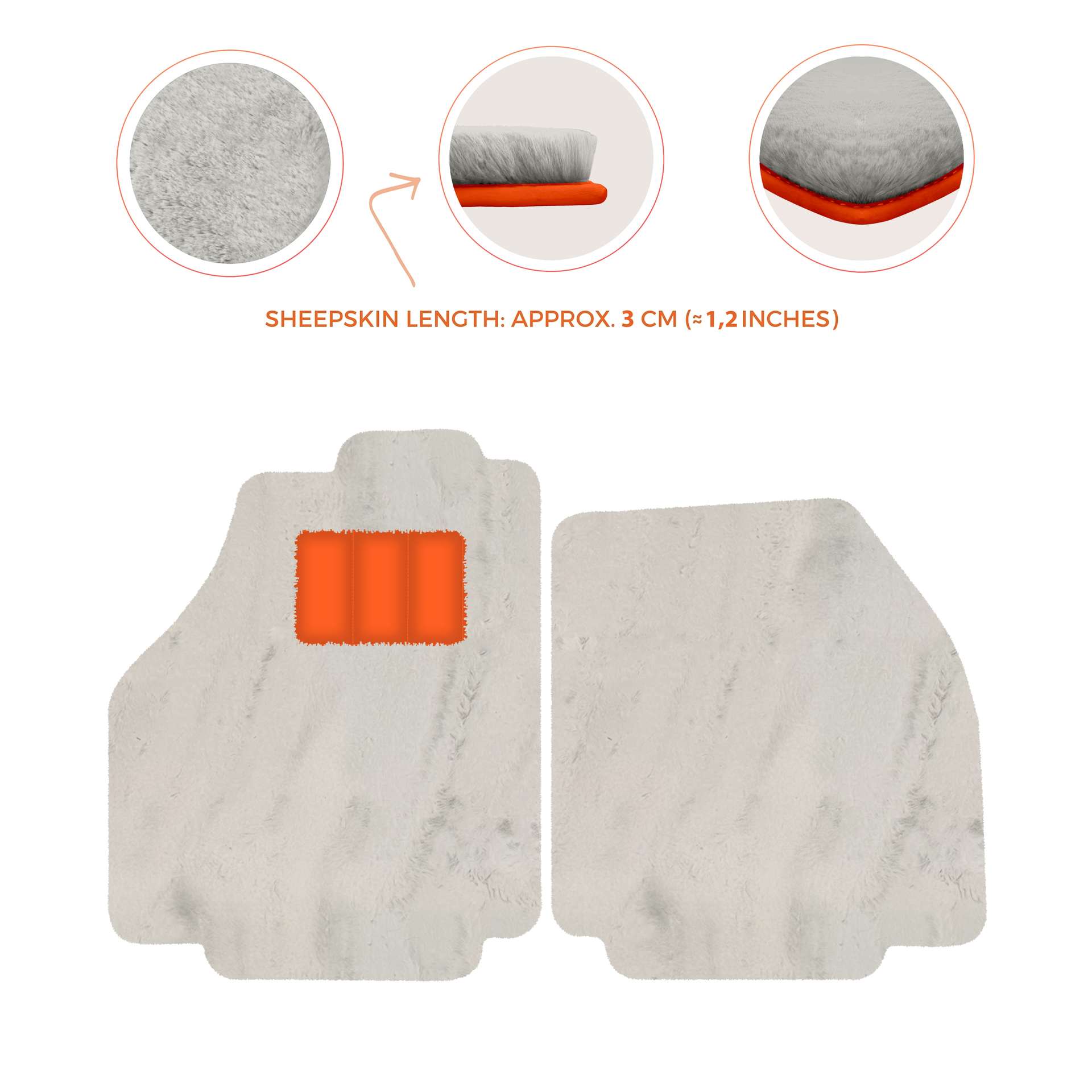 Premium Sheepskin Floor Mats for Ferrari 488 Spider (2016-2022)