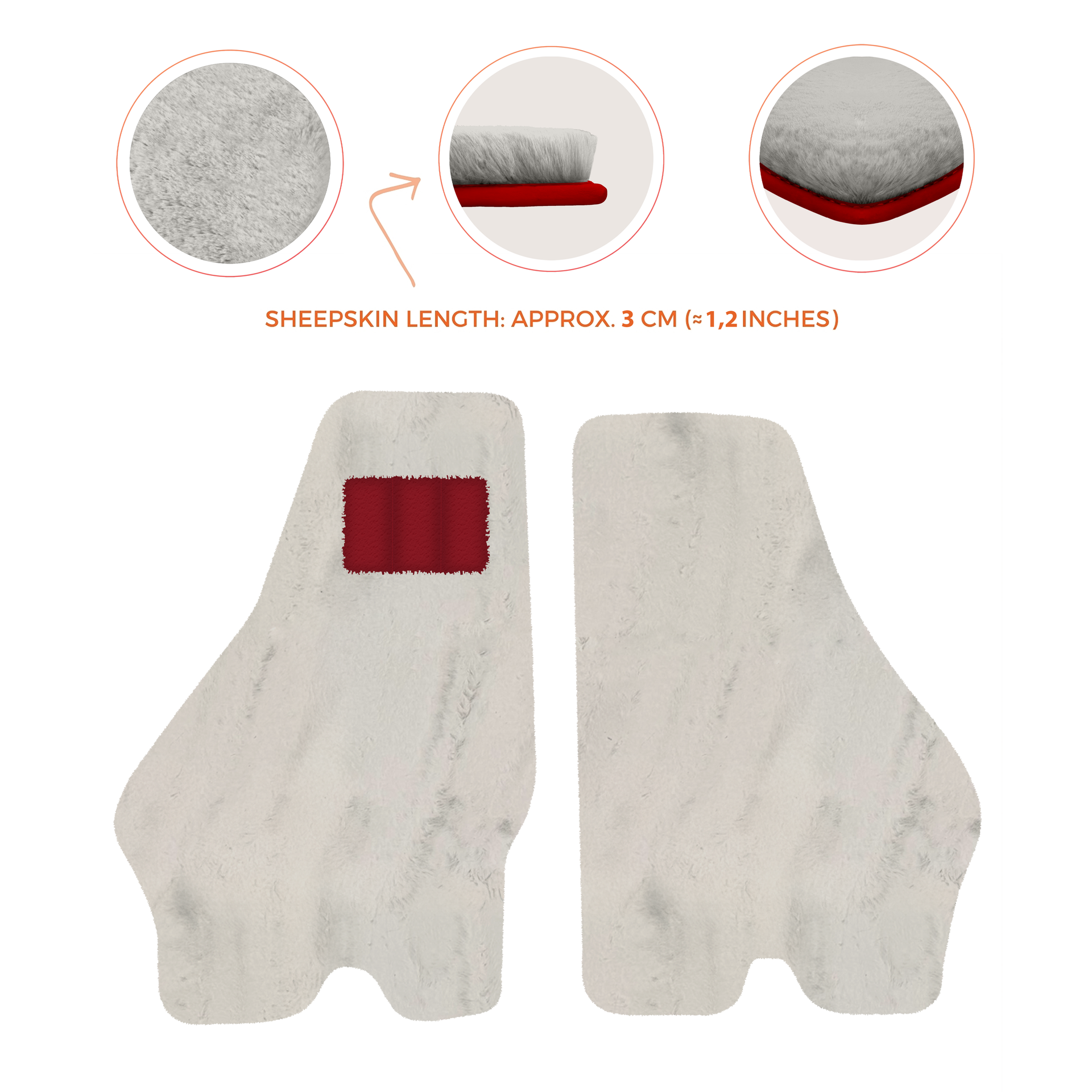 Luxury Sheepskin Floor Mats for Lamborghini Urus (2018-2026)