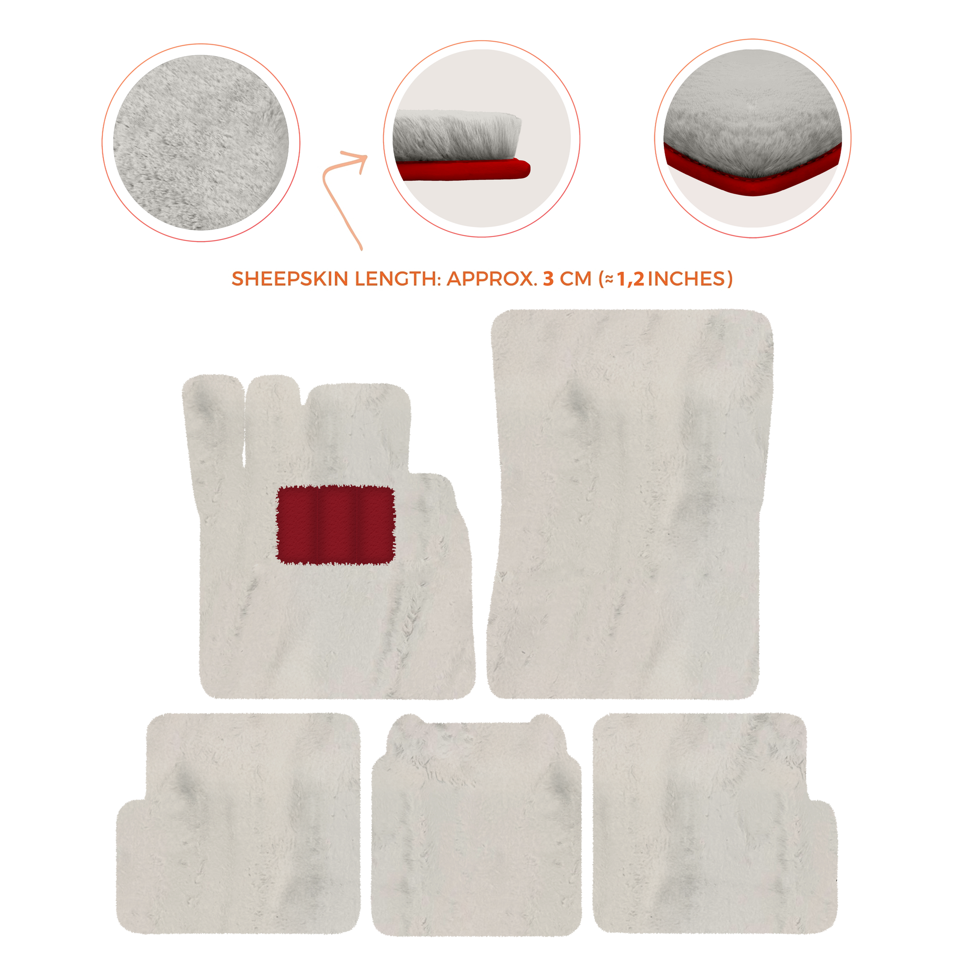 Premium Sheepskin Floor Mats for Ferrari 296 GTS (2022-2025)