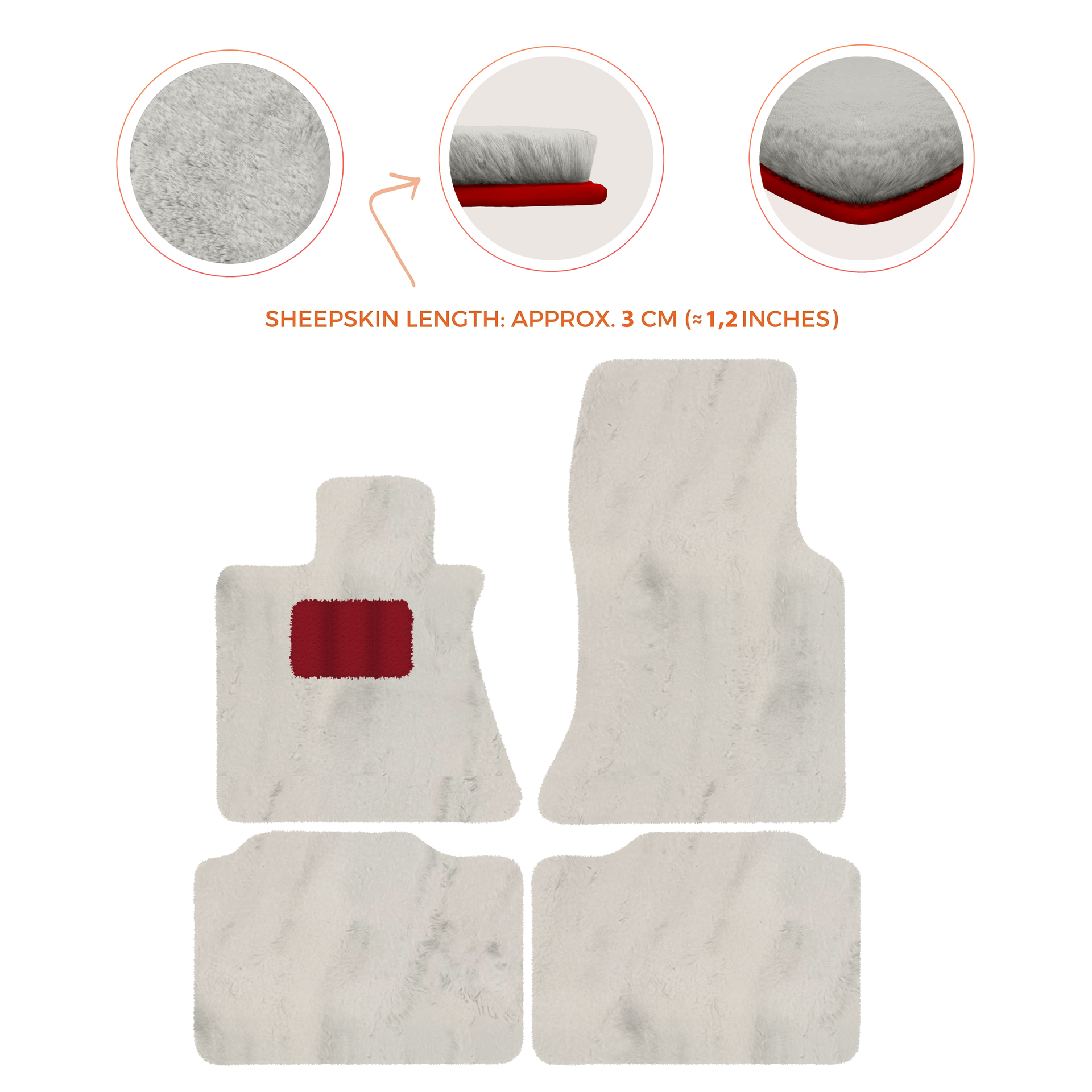 Premium Sheepskin Floor Mats for Rolls-Royce Phantom Sedan (2003-2016)