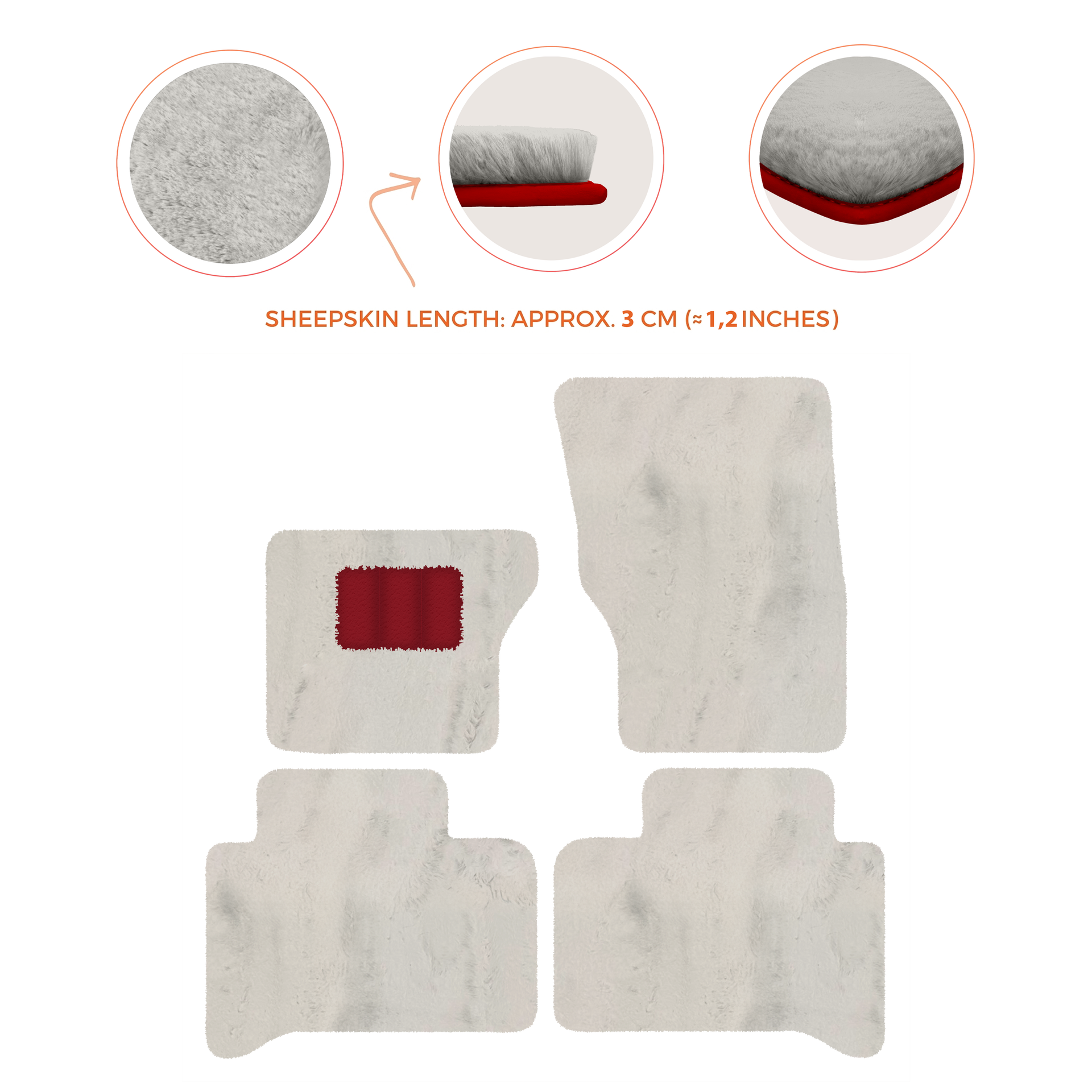 Luxury Sheepskin Floor Mats for Range Rover Velar (2017-2024)