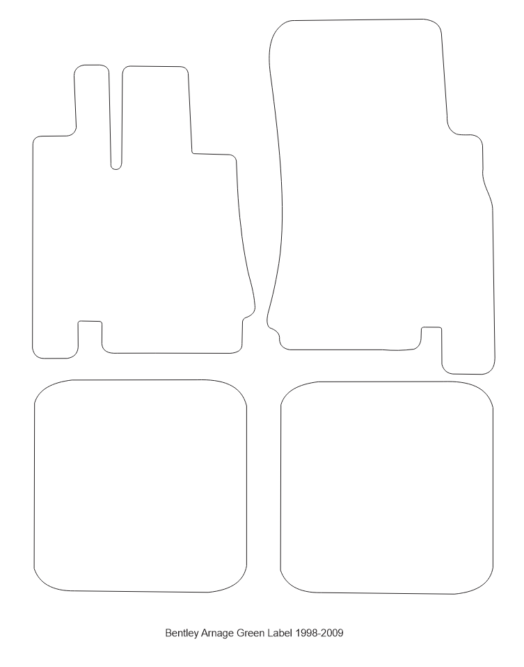 Black Floor Mats For Bentley Arnage Green Label (1998-2009)