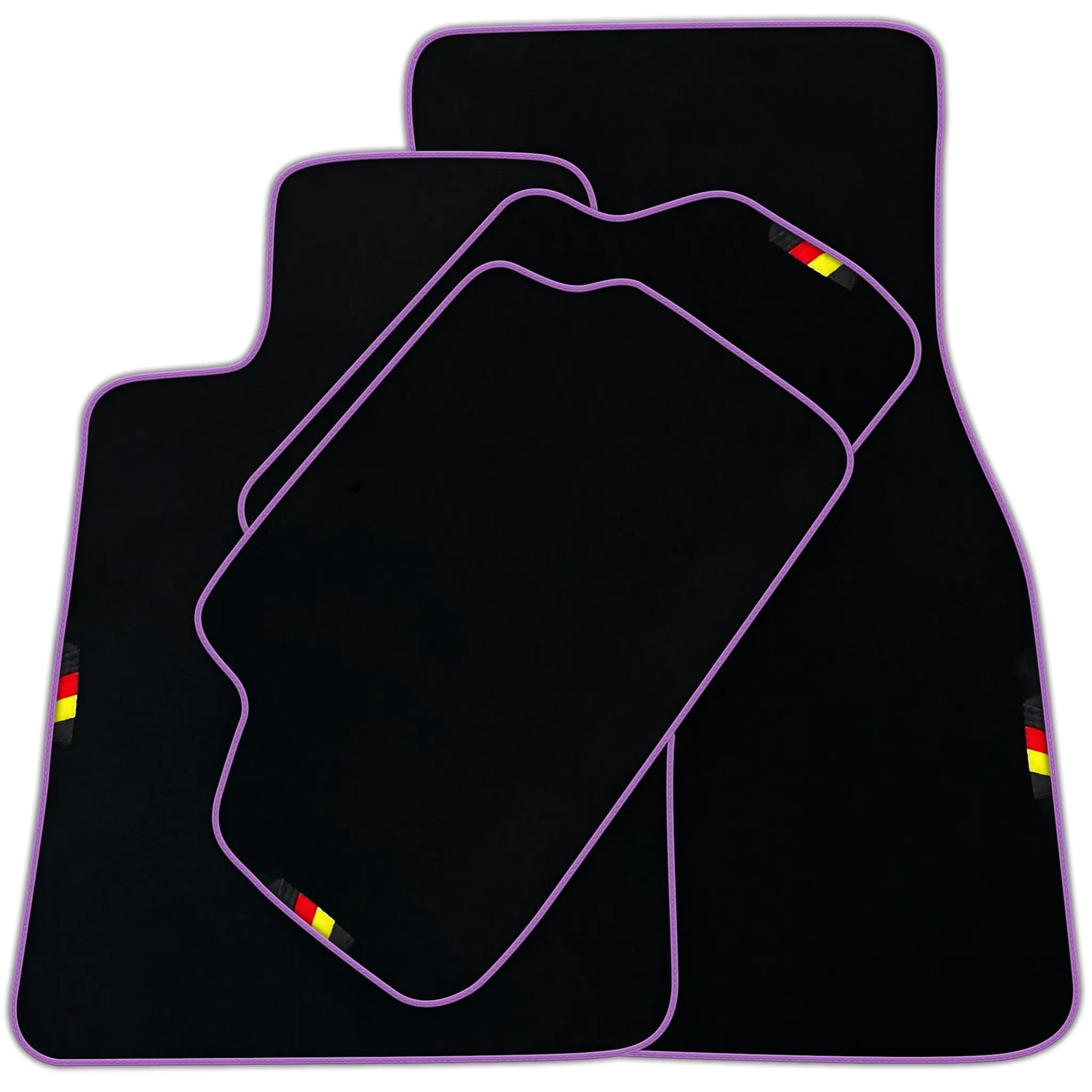 Black Floor Mats For BMW 7 Series F02 Germany Edition AutoWin Brand | Various Trim Colors