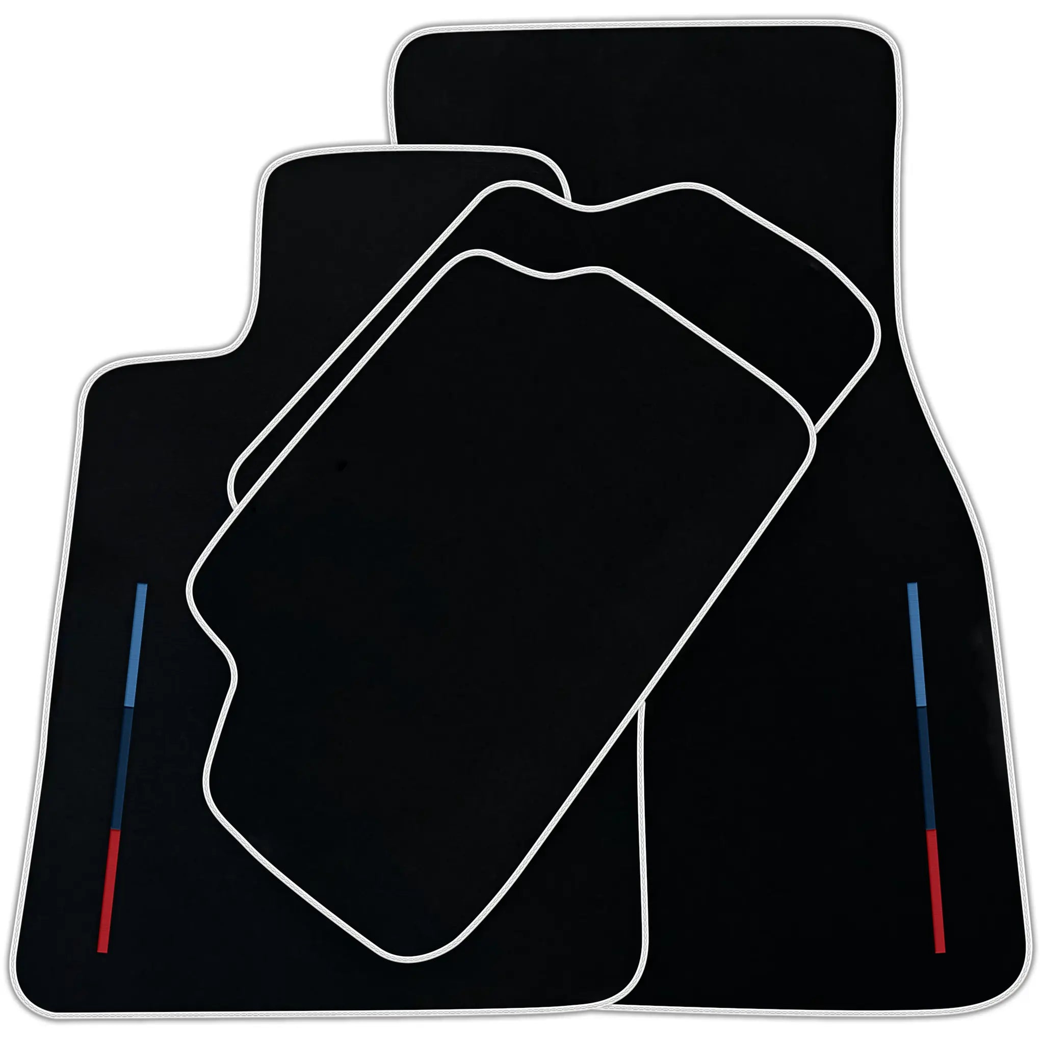 Black Floor Mats For BMW X4 Series F26 LCI With Color Stripes Tailored Set Perfect Fit | Various Trim Colors