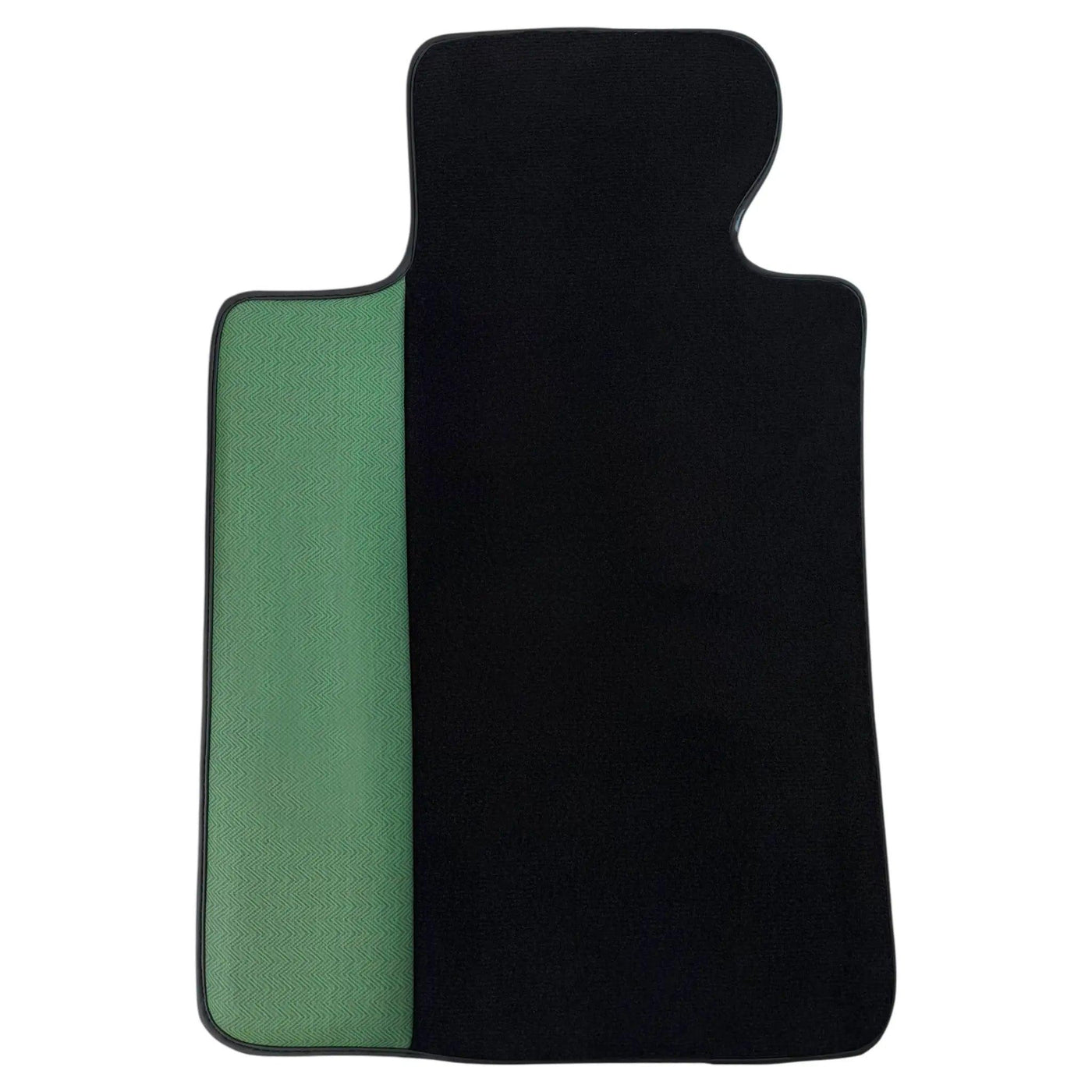 Black Floor Mats for BMW F74 Gran Coupe (2025-2026) | Green Leather Borders