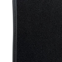 Black Floor Mats for BMW Gran Tourer F46 (2015-2022) 5 Seats | Green Leather Borders