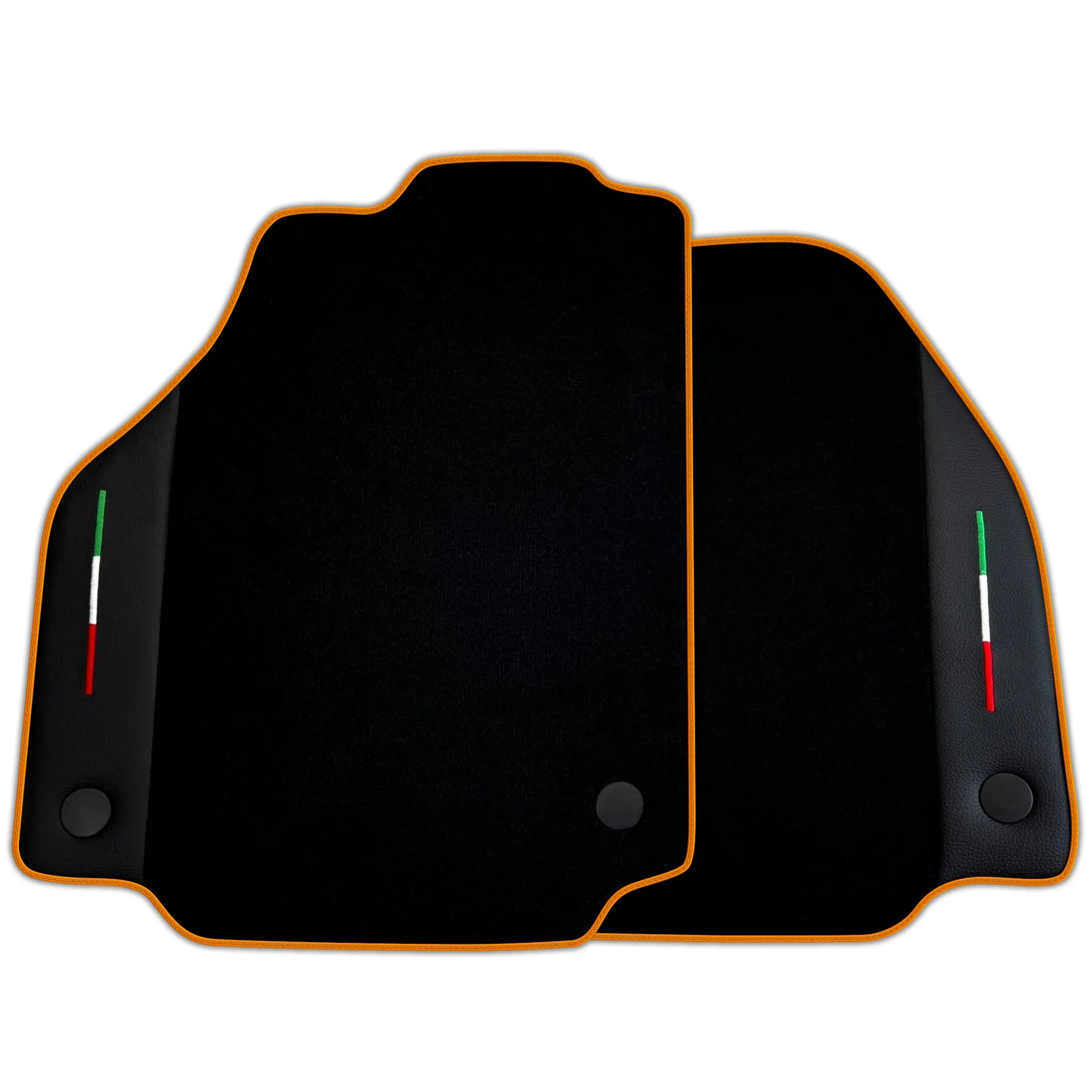Black Floor Mats for Ferrari F8 Tributo (2019-2023) with Leather | Various Trim Colors