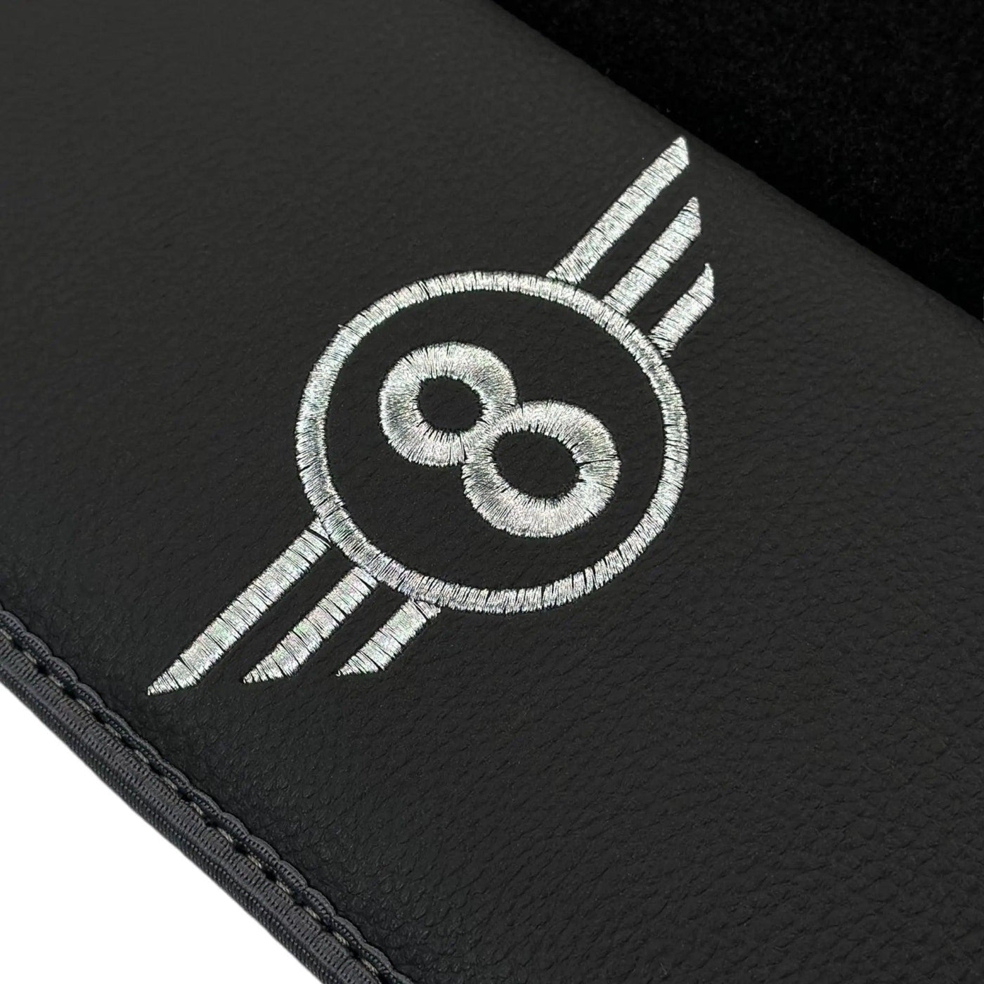 Black Floor Mats for Mini Cabrio F57 Convertible (2016-2023) with Gray Trim - AutoWin