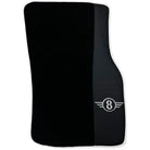 Black Floor Mats for Mini Cabrio R56 Convertible (2009-2016) with Leather | White Trim - AutoWin