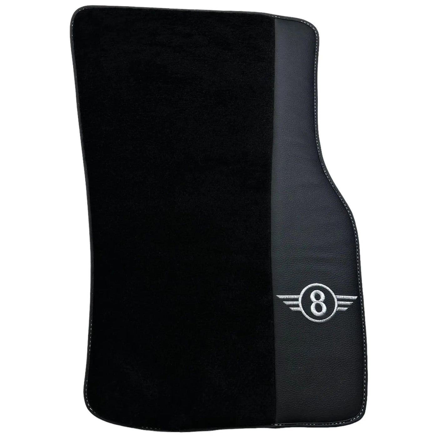 Black Floor Mats for Mini Clubman R55 (2007-2015) with Leather - AutoWin