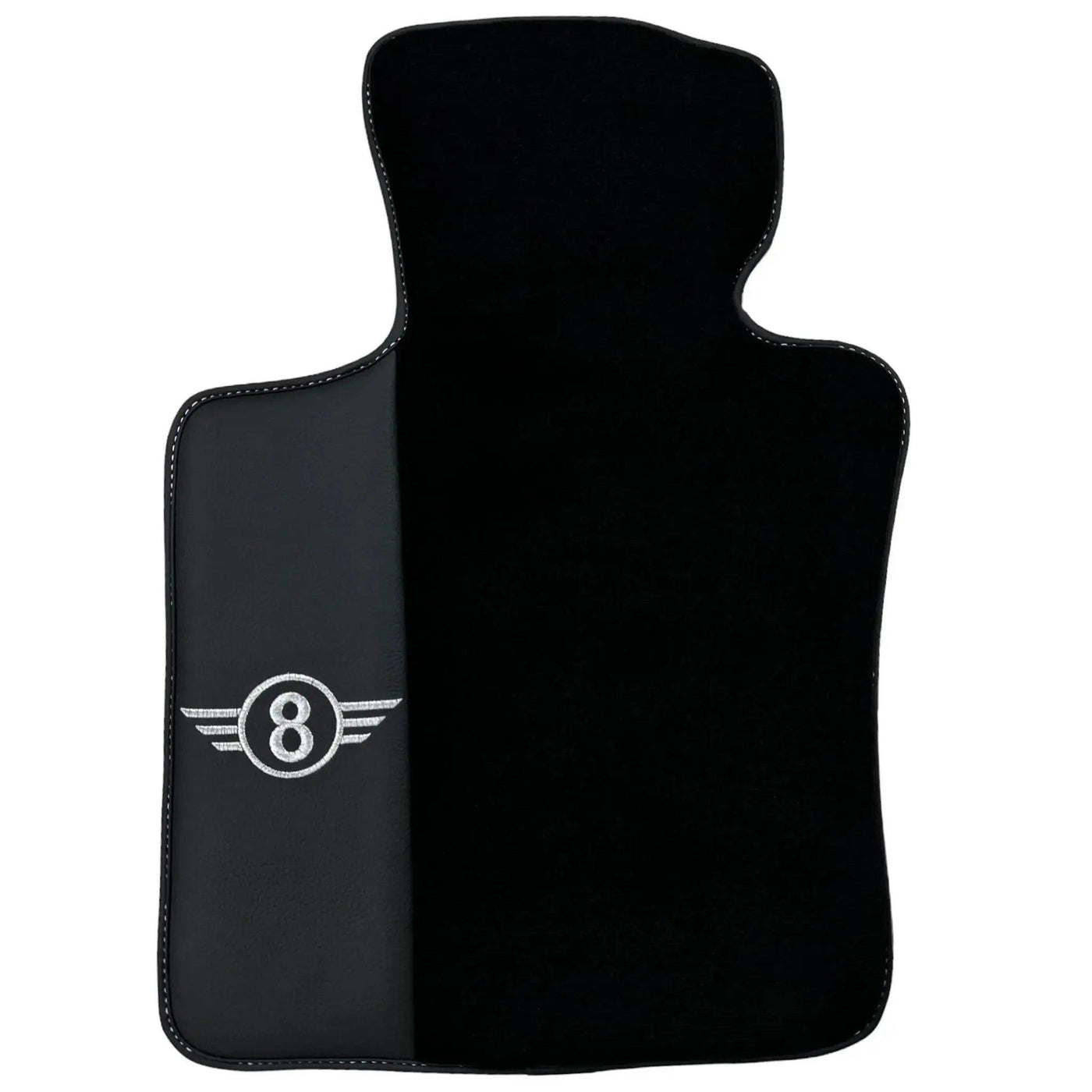 Black Floor Mats for Mini Countryman F60 Hybrid (2020-2023) with Leather - AutoWin