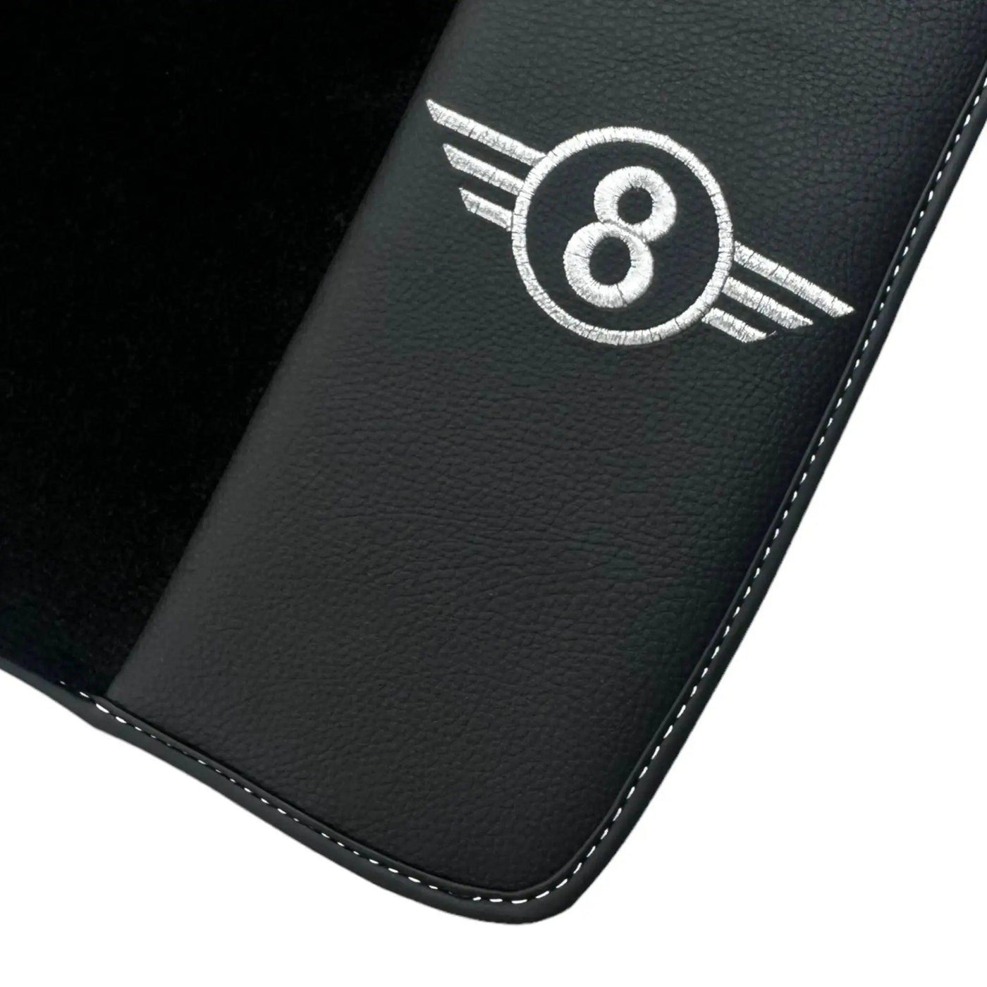 Black Floor Mats for Mini Countryman F60 (2017-2023) with Leather - AutoWin