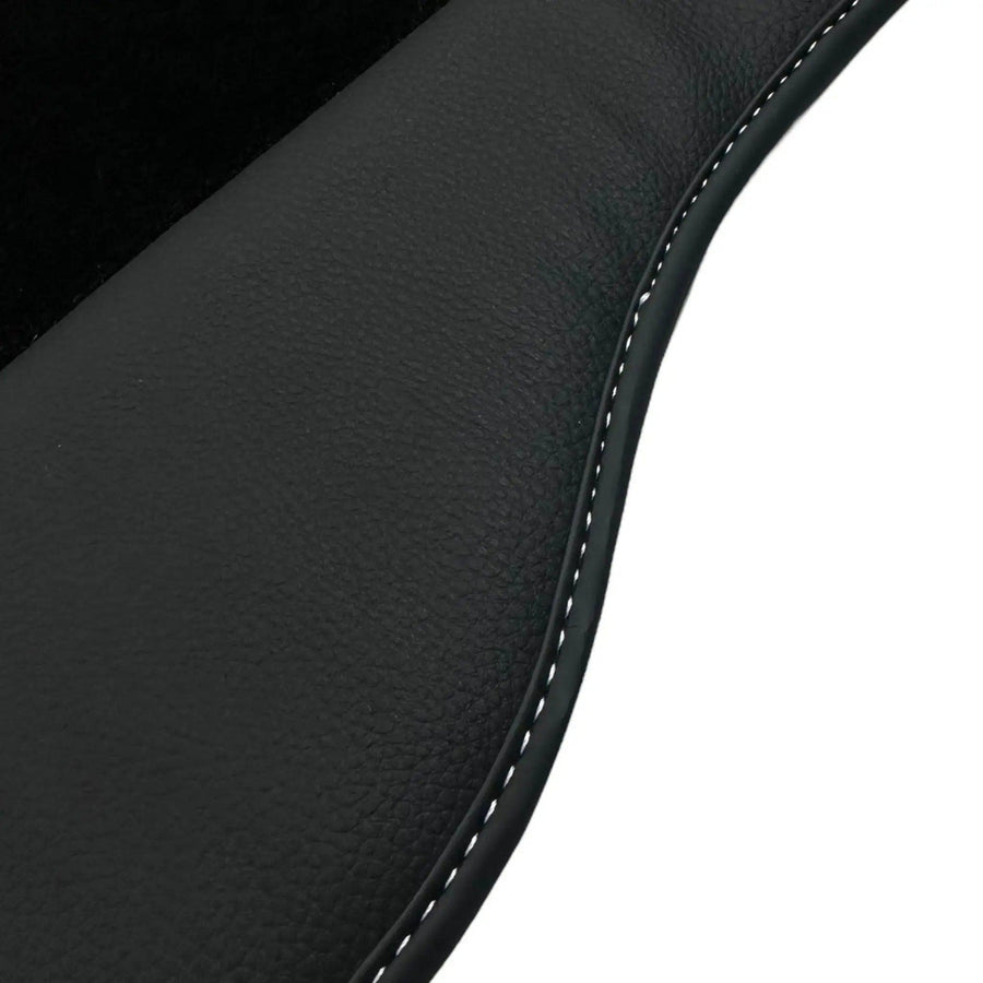 Black Floor Mats for Mini Countryman F60 (2017-2023) with Leather - AutoWin