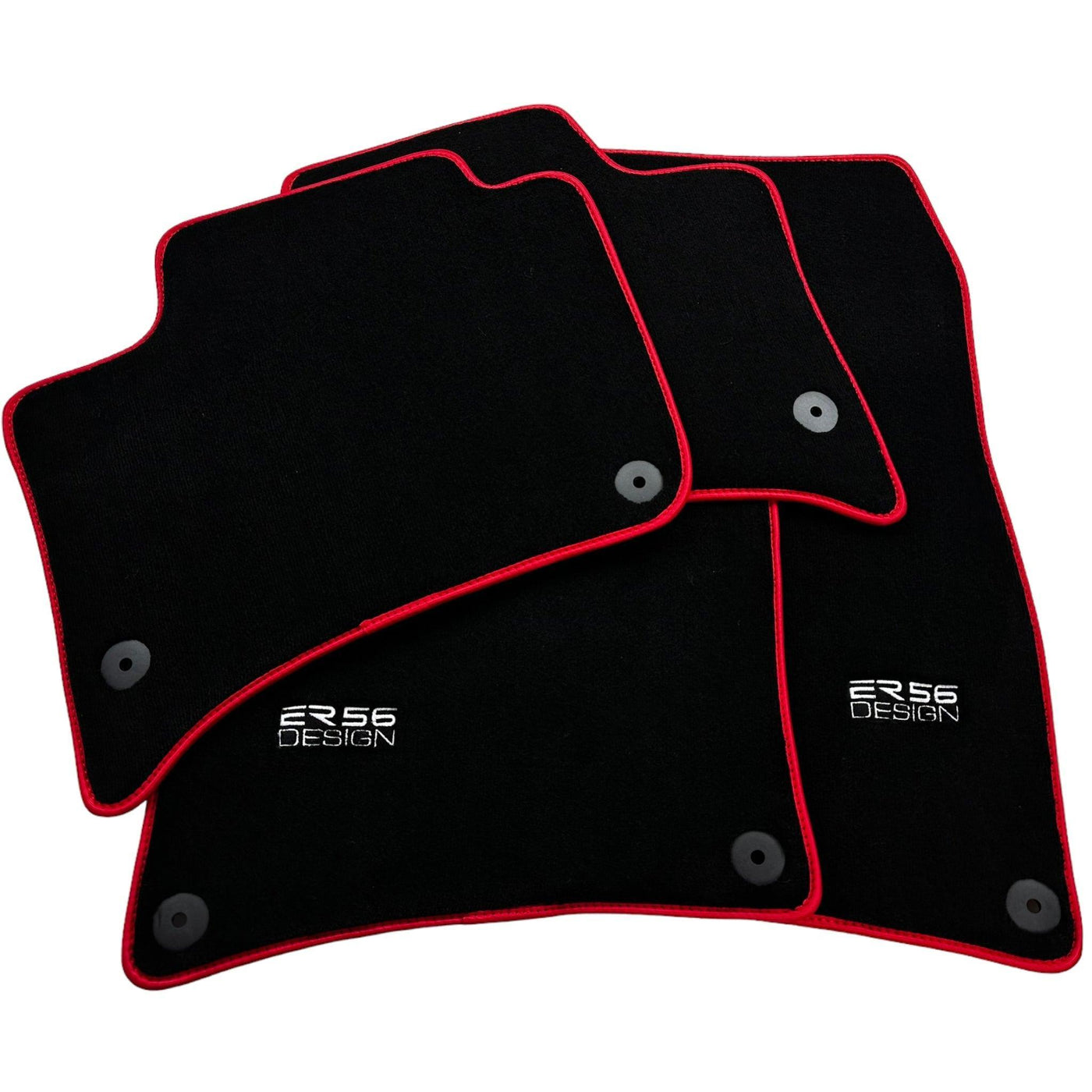 Black Floor Mats for Porsche Cayenne (2010-2018) ER56 Design - AutoWin