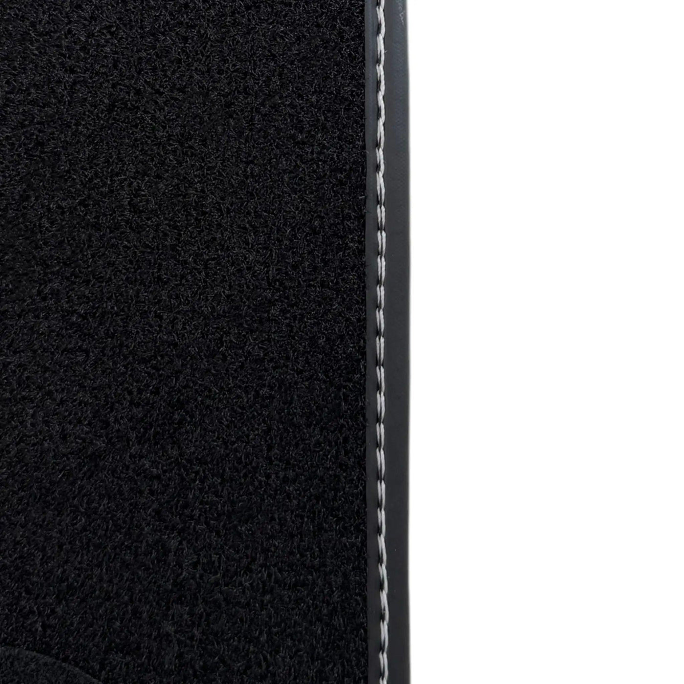 Black Floor Mats for Rolls Royce Ghost Series II 2021-2024 with Gray Leather Borders