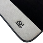 Black Floor Mats for Rolls Royce Wraith (2013–2023) with Gray Leather Borders