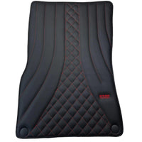 Black Leather Floor Mats For Mercedes Benz A-Class W177 Hybrid (2019-2023) | ER56 Design - AutoWin