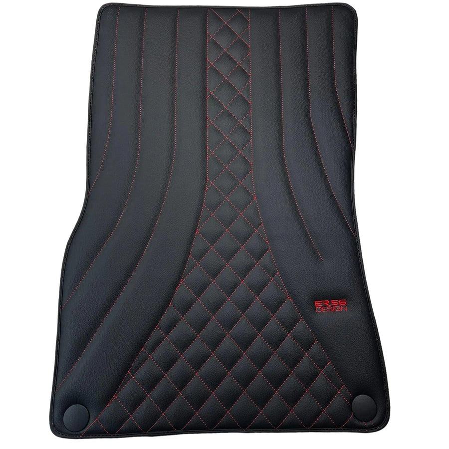 Black Leather Floor Mats For Mercedes Benz CL-Class C215 Coupe (1999-2006) | ER56 Design - AutoWin