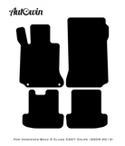 Black Leather Floor Mats For Mercedes Benz E-Class C207 Coupe (2009-2013) | ER56 Design - AutoWin