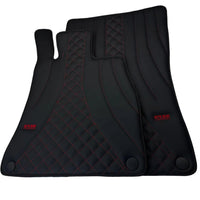 Black Leather Floor Mats For Mercedes Benz E-Class S211 Estate 4Matic (2003-2009) | ER56 Design - AutoWin