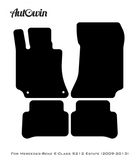 Black Leather Floor Mats For Mercedes Benz E-Class S212 Estate (2009-2013) | ER56 Design - AutoWin