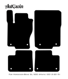 Black Leather Floor Mats For Mercedes Benz GL-Class 500 4Matic (2012-2015) | ER56 Design - AutoWin